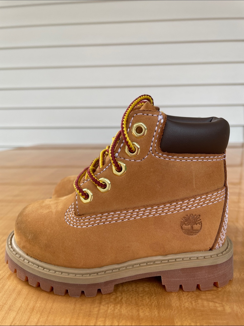 Timberland Baby/Toddler Premium Waterproof Wheat Lace-Up Boots Size 6